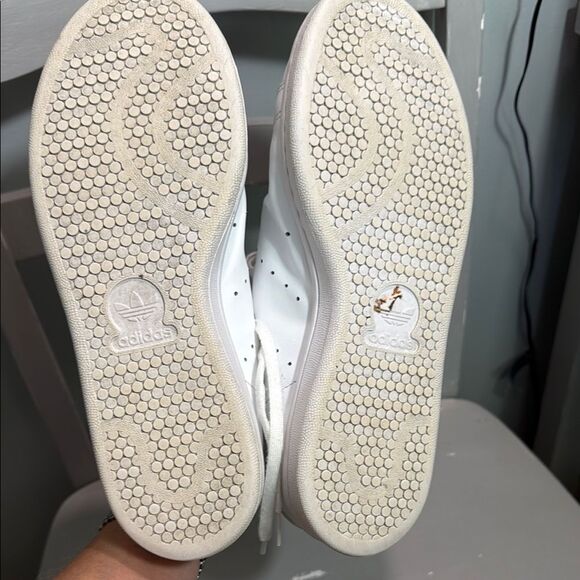 Men’s Adidas Stan Smith Endorsed White and Green Leather Sneakers - Picture 10 of 12